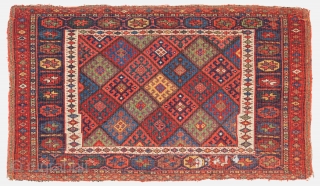 Kurdish Jaff Bagface, Late 19th century, Natural dyes, Size: 110 x 68 cm. 43" x 27".                 
