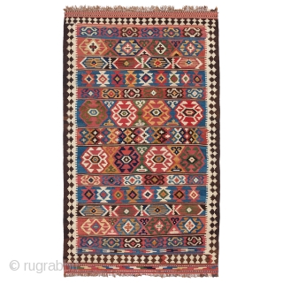 Veramin kilim, Late 19th century, Top condition, All natural colours, Size: 350 x 210 cm. (138 x 83 inch). www.sadeghmemarian.com             