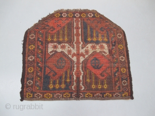 Horse-saddle, Ersari, Original condition, Good pile, One small repair, Size: 60 x 68 cm. (24 x 27 inch). www.sadeghmemarian.com              