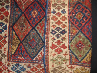 Kurdish Jaff bagface, 19th century, Great colors, Size: 85 x 54 cm. 33.5" x 21.3".                  