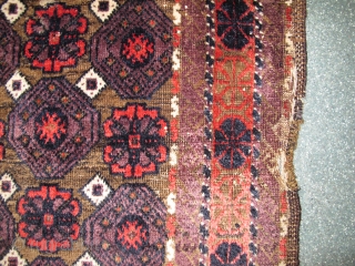 Baluch, Circa 1900, Natural dyes and original condition, Shiny wool, Size: 160 x 82 cm.                  