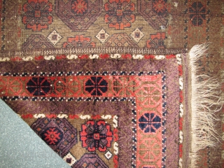 Baluch, Circa 1900, Natural dyes and original condition, Shiny wool, Size: 160 x 82 cm.                  