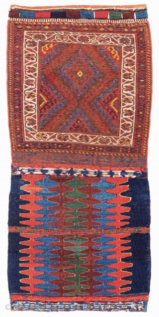 Kurdish bag, Late 19th century, Very good condition, Good pile, Some invisible repiling with old wool, Size: 127 x 61 cm. ( 50.0 x 24.0 inch ). For more pieces please visit  ...