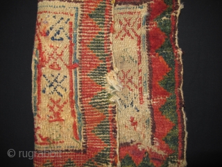 Anatolian bag-face, 19th century, All natural colors, Not restored, Size: 36 x 31 cm. 14" x 12".                