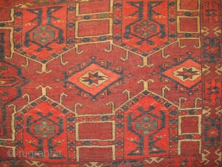 Turkmen Torba, Late 19th century, Natural dyes, Original condition, No repair, Size: 130 x 46 cm.                 