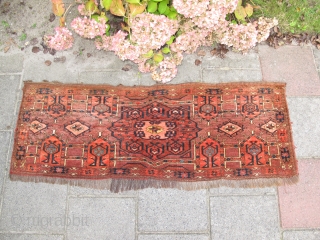 Turkmen Torba, Late 19th century, Natural dyes, Original condition, No repair, Size: 130 x 46 cm.                 