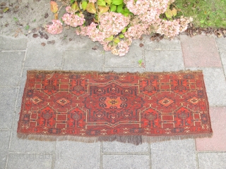 Turkmen Torba, Late 19th century, Natural dyes, Original condition, No repair, Size: 130 x 46 cm.                 