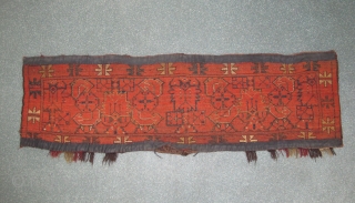 Ersari Torba, Circa 1900, Excellent condition, Natural colors, Not restored,  Size: 154 x 46 cm.                 