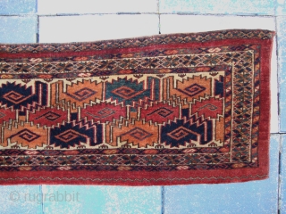 A Yomud-Torba? Circa 1900? Excellent condition, Not restored, All natural colours, Size: 145 x 35 cm.                 