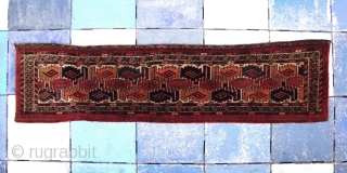 A Yomud-Torba? Circa 1900? Excellent condition, Not restored, All natural colours, Size: 145 x 35 cm.                 