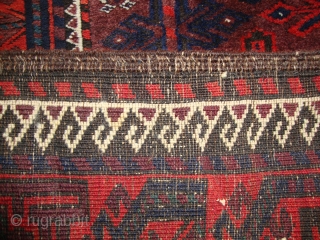 A Baluch rug, Circa 1900? Very good and original condition (see photos), Shiny wool, Not restored, All colours natural, Size: 210 x 100 cm.         