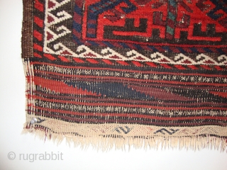 A Baluch rug, Circa 1900? Very good and original condition (see photos), Shiny wool, Not restored, All colours natural, Size: 210 x 100 cm.         