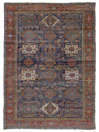 Serapi-Karajeh, Northwest Iran, Late 19th century, Good condition, All natural colors, Not restored, Size: 322 x 240 cm. (126 x 94 in.)           