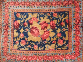 Afshar Khordjin with french motives influence, Circa 1900, Very good condition, Great colors, Size: 132 x 70 cm. 52" x 27.5" inch.           