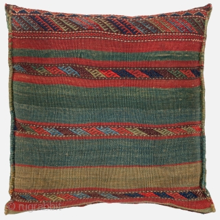 Kurdish Jaff bag, Circa 1900, Excellent condition, High pile, Great colours, Not restored, Size: 58 x 56 cm. (23 x 22 inch). For more pieces please visit my website: www.sadeghmemarian.com   