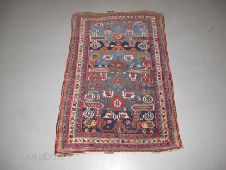 Small Perepedil Prayer-Rug, Circa 1900, Original condition, Not restored, Very fine knotted, Size: 135 x 87 cm. 53" x 34" inch.            