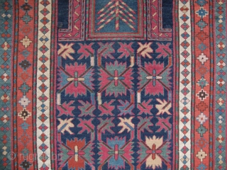 A Akstafa rug, 19th century, Excellent condition, Natural colours, Not restored, Size: 145 x 80 cm / 5.3 x 2.6 feet.            