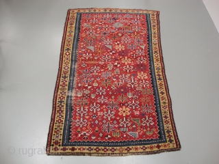 A Kuba rug, 19th century, Natural colours, Size: 164 x 95 cm / 5.3 x 3.1 feet.                