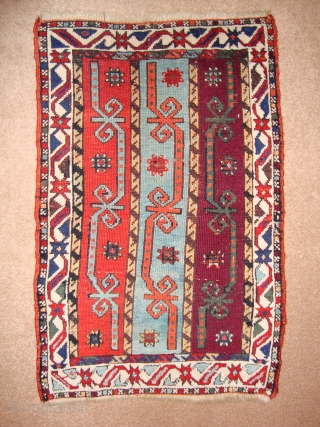  A Anatolian rug, Circa 1850? Good condition, Natural colours, Size: 92 x 56 cm / 3 x 1.8 feet.             