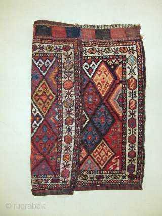 NW Persian Bag, Circa 1900, Nice colors, Not restored, Size: 29 x 29 inch. 73 x 73 cm.               