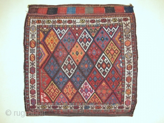 NW Persian Bag, Circa 1900, Nice colors, Not restored, Size: 29 x 29 inch. 73 x 73 cm.               