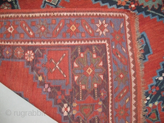 Caucasian-Karabagh Rug, Circa 1900, Nice colors, Good pile, Not restored, A few little holes, Size: 240 x 130 cm. 94 x 51 inch.          