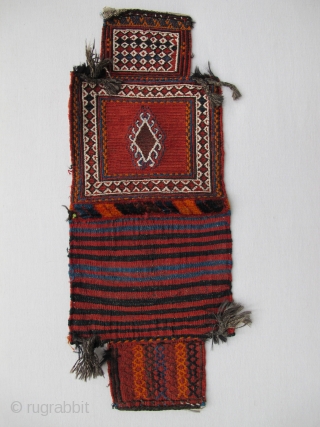 Namakdan (Saltbag) Luri, Sumac technic, Middle 20th century, Size: 46 x 36 cm. 18 x 14 inch.

                