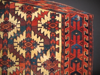 Yomud Asmalyk, Mid. 19th century, All natural colors, Very fine knotted, Not restored, Size: 120 x 80 cm. 47" x 31.5" inch.           