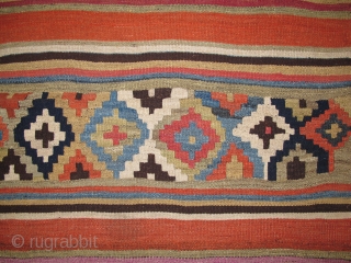 Veramin kilim, Early 20th century, Great condition, Nice colors, Not restored, Size: 200 x 100 cm. 79" x 39" inch.             