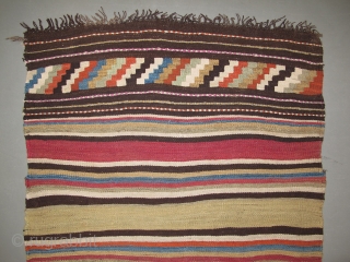 Veramin kilim, Early 20th century, Great condition, Nice colors, Not restored, Size: 200 x 100 cm. 79" x 39" inch.             
