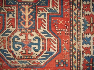 Antique Kazak, Circa 1850, Natural colors, Size: 170 x 120 cm. 67" x 47" inch.                  