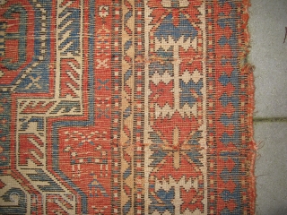 Antique Kazak, Circa 1850, Natural colors, Size: 170 x 120 cm. 67" x 47" inch.                  