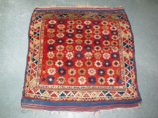 Bergama rug, Circa 1880, Natural colours, High pile, Some small/old repairs, Size: 125 x 125 cm. (49.2 x 49.2 inch).             