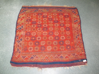 Bergama rug, Circa 1880, Natural colours, High pile, Some small/old repairs, Size: 125 x 125 cm. (49.2 x 49.2 inch).             