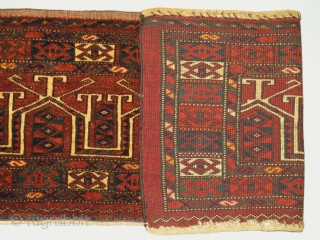 Turkmen Torba, Circa 1900, Excellent condition, Natural dyes, Size: 148 x 40 cm.                    