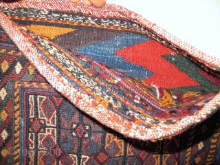 Afshar Chanteh, Early 20th century, Sumac technik, Great condition and colors, Size: 38 x 34 cm. 15 x 13.5 inch.             