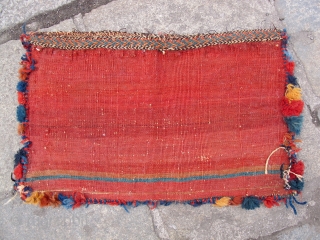 Lovely Afshar complete bag. 19th century. ca.50x30cm. 
All natural dyes. Rare type.                     