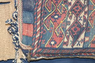 Kaukasischer Soumakh Kelim komplette Satteltasche 100x40cm  Sie können mich gerne über Rugrabbit oder direkt per Email kontaktieren. Meine Emailadresse lautet salihunal@msn.com Feel free to contact me via Rugrabbit or directly via  ...