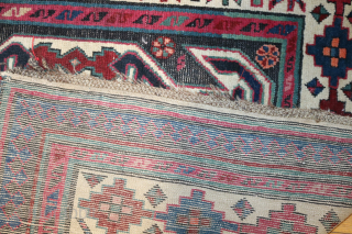 Lenkoran
270 x 117 cm (8' 10" x 3' 10")
Caucasus, ca. 1900
Condition: good, low pile in places, partially heavily corroded dark brown

 Sie können mich gerne über Rugrabbit oder direkt per Email kontaktieren.  ...