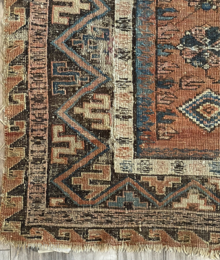This is an 8’ X 6.9’ FT Caucasian sumak carpet. Very rare and old.                   