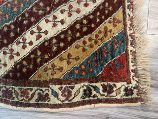 Antique Mahabad Savojbolagh Kurdish Rug


Beautiful florals and Rare design.

Condition: there is some wear throughout but commiserate with age.



64” x 47”             
