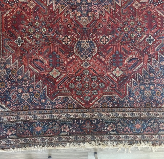 Antique Persian Joshagan Joshagan rug Joshogan (Joshagan), in central Persia specializes in only a few designs, especially one derived from Safavid originals, consisting of diamond or lozenge-shaped floret arrays, often around a  ...