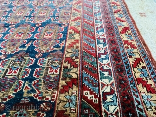 7  X 14 FT 19th Century Antique Ghashghaei / Qashqai Rug

It was a challenge to photograph this carpet because of its size and all of the details.  The photos were  ...