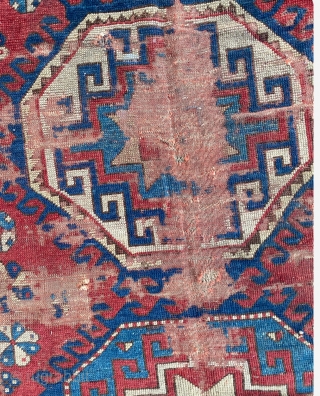 Early KAZAK  4.2’ x 7.4’
Distressed but beautiful
                         