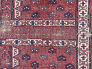 Beautiful early Yomut ensi as found condition .
expensive                         
