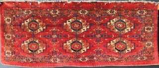 Tekke 6 Gul torba, super fine, with great colour. 1'7" x 4'0" / 49cm x 122cm. In full pile, a couple of small holes etc.        