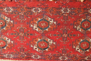 Tekke 6 Gul torba, super fine, with great colour. 1'7" x 4'0" / 49cm x 122cm. In full pile, a couple of small holes etc.        