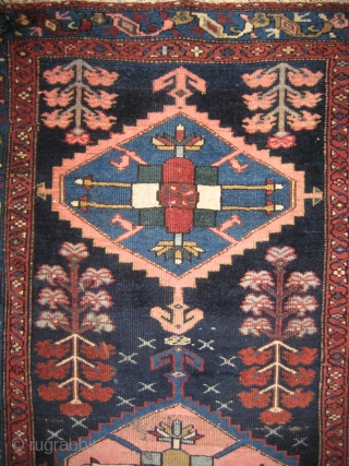 Antique Hamadan Mehraban circa 1880.
103 x 194 cm. Symm. knot. All wool.
Need some repair.
More info or photos if you ask.
E-mails are not delivered to me due to a problem, please send a  ...