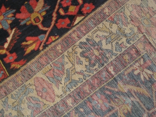 An old Persian blue Tribal carpet in mint condition, size: 6.8 x 4.3 ft.                   