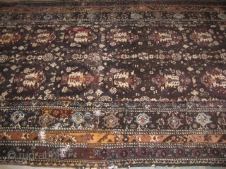 19th century Agra carpet needs repair measuring 12 x 6 ft.                      